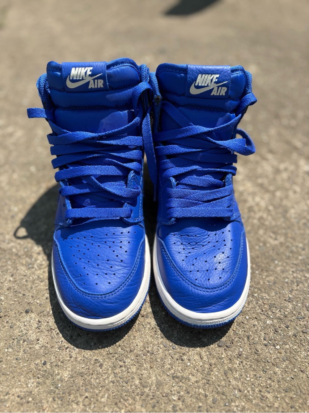 Nike Kids High-Top Sneakers in Royal Blue